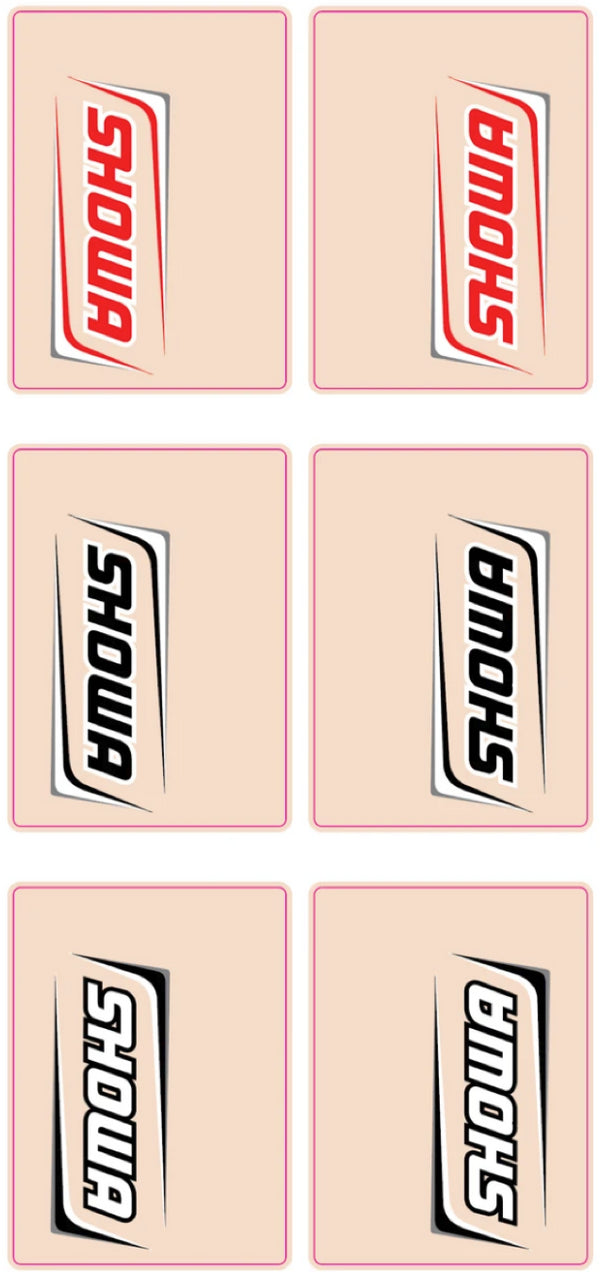 SHOWA Fork Tube Decals | Clear